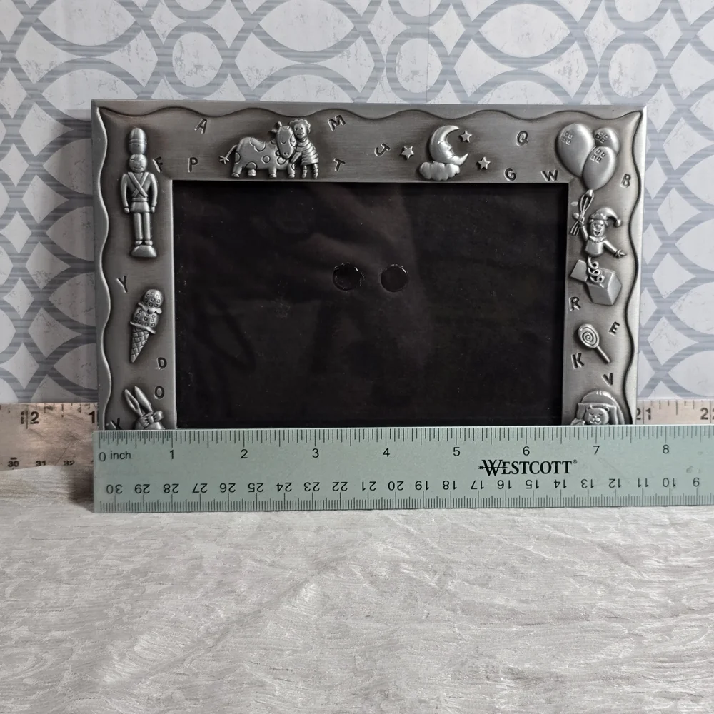 COMING SOON Malden Alphabet Baby Picture Frame Pewter Nursery Decor 4x6